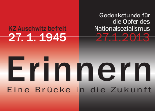 Aufruf (Ausschnitt): Gedenkstunde für die Opfer des Nationalsozialismus, 27.1.2013