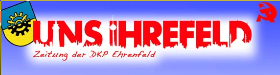 Zeitungstitel: »Uns Ihrefeld«.