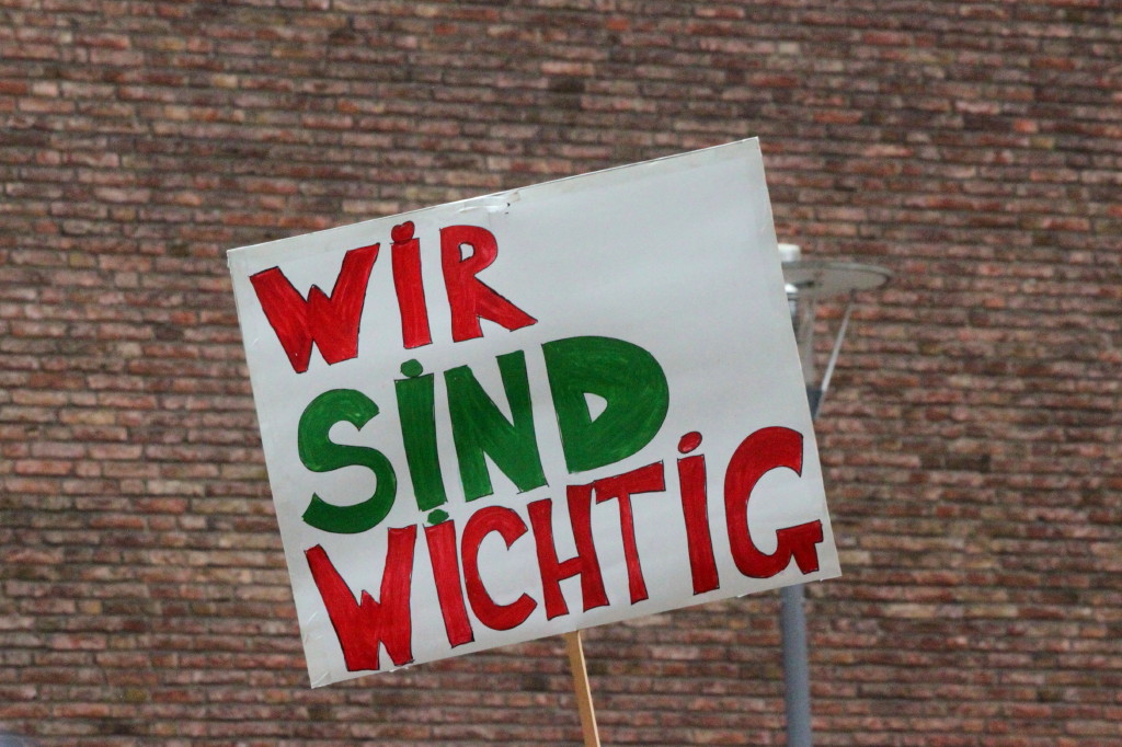 Transparent: »Wir sind wichtig«.