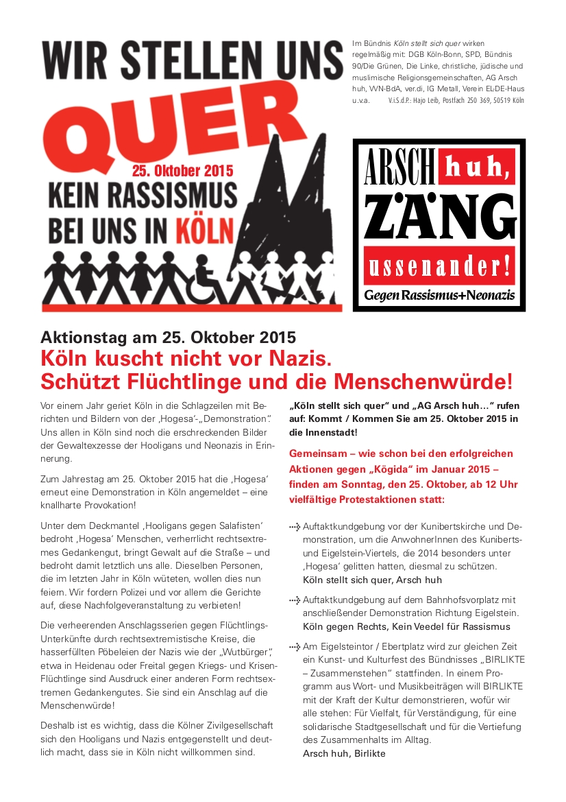 Hogesa in Köln? Nicht mit&nbsp;uns!