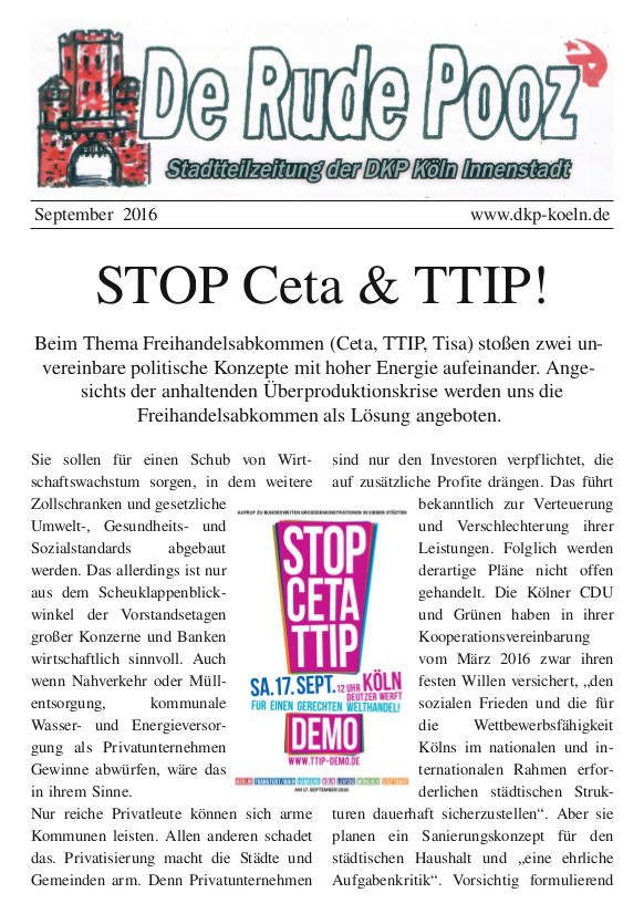 Stadtteil-Zeitung der DKP Köln-Innenstadt