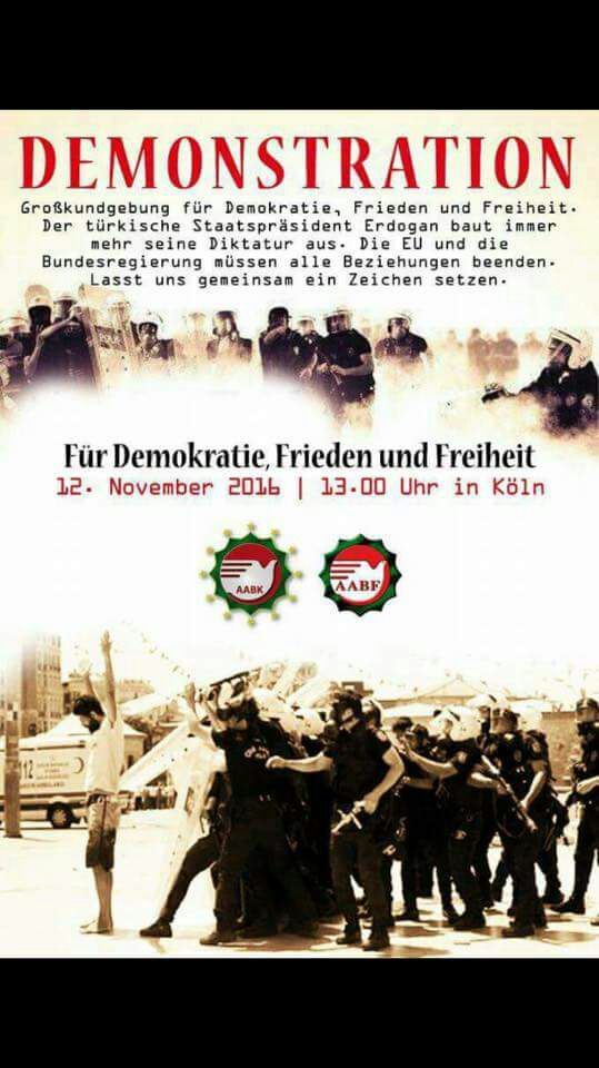 12. November 13 Uhr Demonstration für Frieden und Freiheit in Köln-Deutz