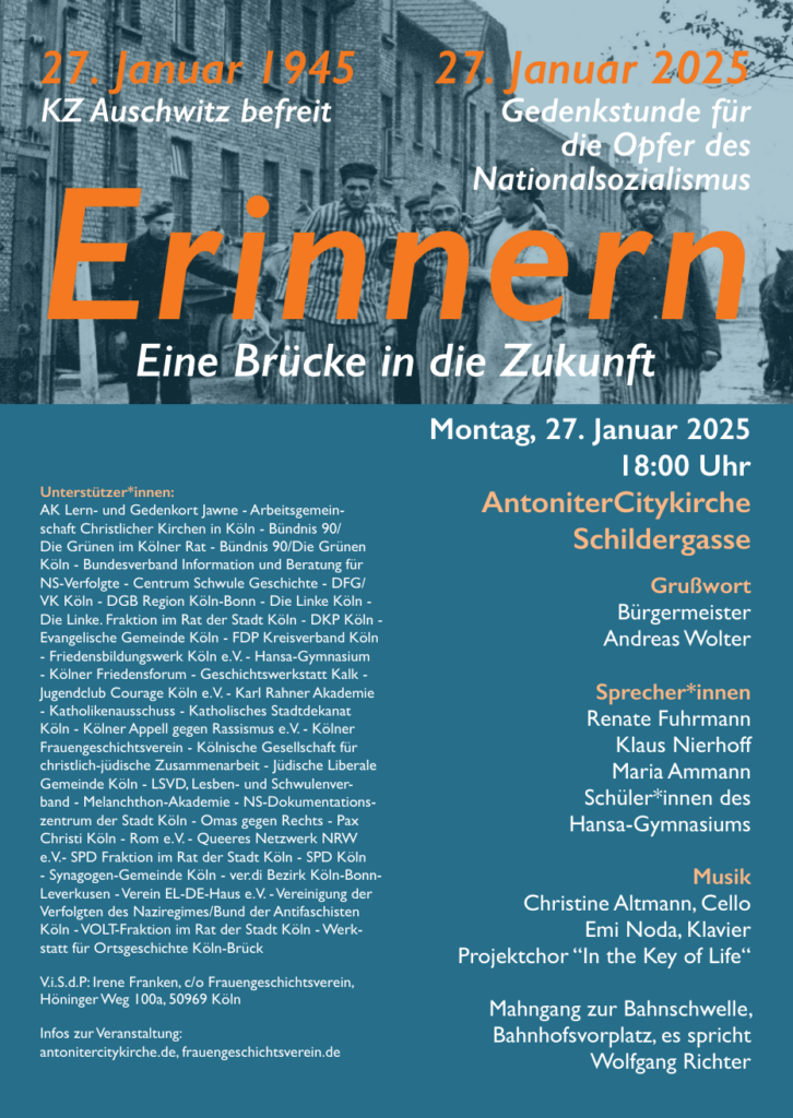 27. Januar 2025: 80. Jahrestag der Befreiung des Konzentrationslagers ...